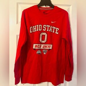Nike Ohio State Buckeyes BCS 2K11 Sugar Bowl Long Sleeve Shirt Mens Large